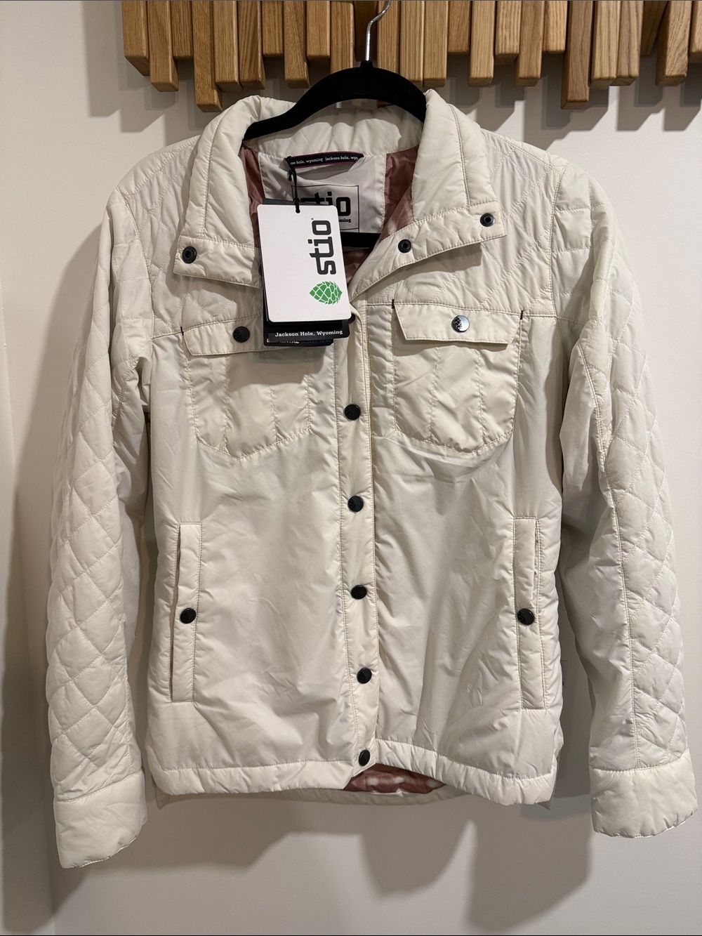 Stio Women's Skycrest Insulated Shirt Jacket.
